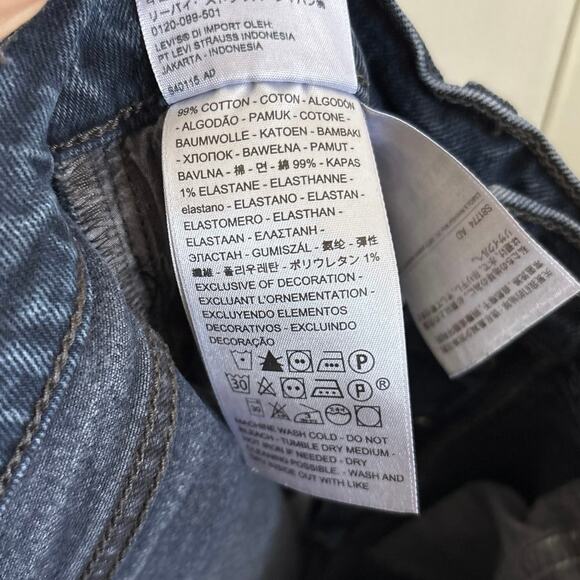 Levi’s Premium Wedgie Straight Leg Dark Wash Jeans Size 26 - Picture 9 of 10